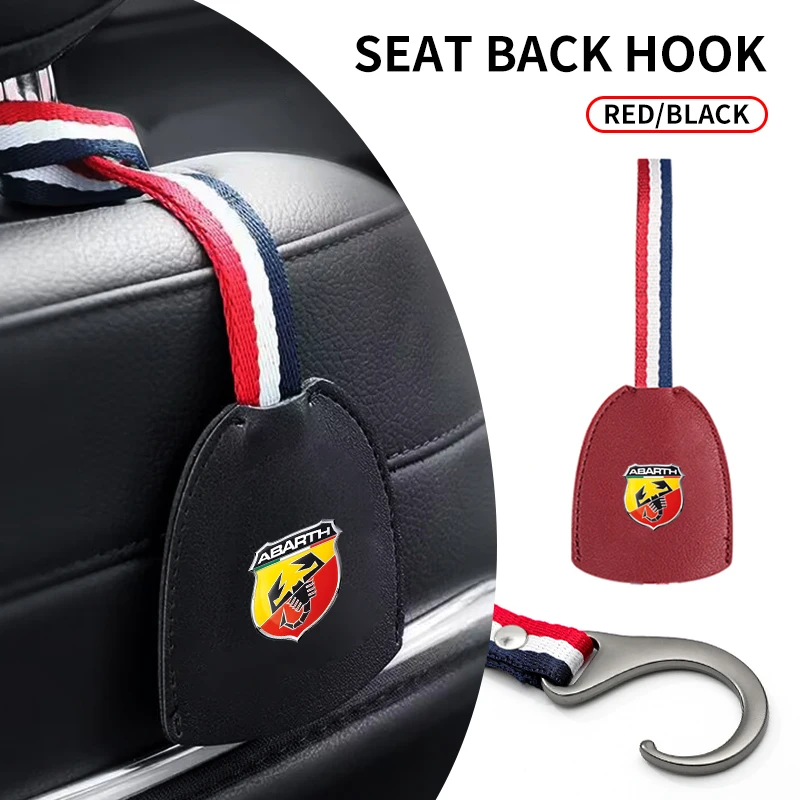 High Quality Leather Multifunction Car Seat Hook Hidden Hook For Abarth BMW M Mercedes Benz AMG Audi Sline Mazda Tesla Cadillac
