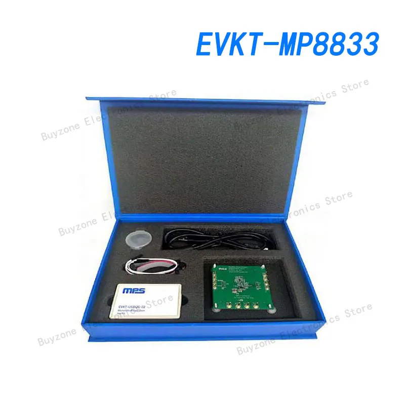 EVKT-MP8833 This kit includes EV8833-D-01B, EVKT-USBI2C-02-BAG, 2pcs MP8833GD-CCCC IC and online resource