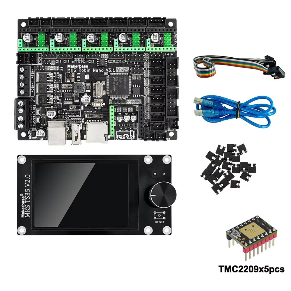 Makerbase MKS Robin Nano V3.1 Control Board 3D Printer Motherboard TS35 TFT Touch Screen/WIFI Module Suitable for A4988 TMC2209 image 3