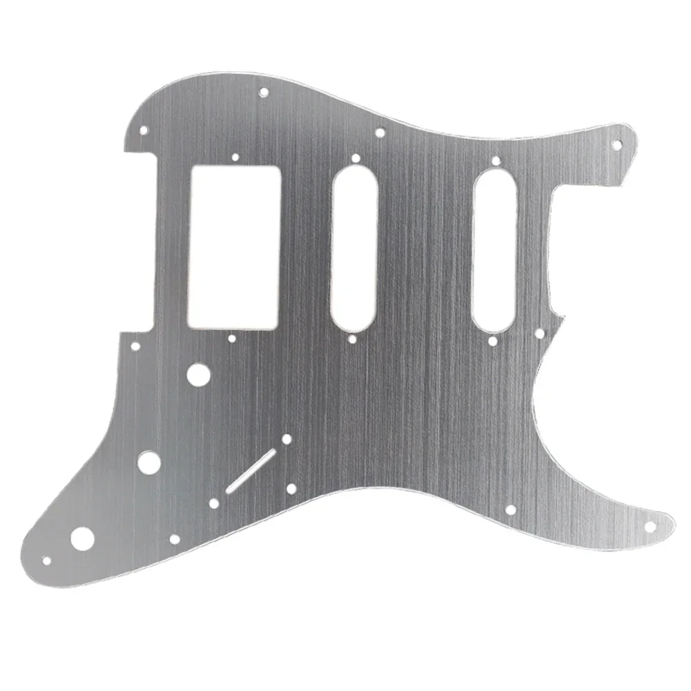 Metal Guitar Pickguard Scratch Plate 11 Holes for SSH Electric Guitar Aluminum Replacement Designed for Standard Body Fitment