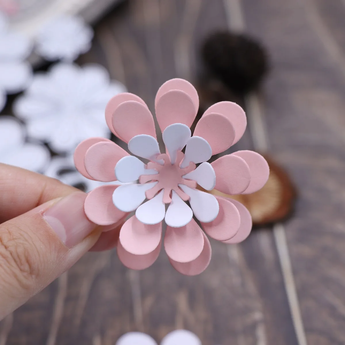 Flower Petals Metal Cutting Dies for Scrapbooking DIY Album Embossing Greeting Card Die Cuts 3D Flowers Dies Cutting 2024 New