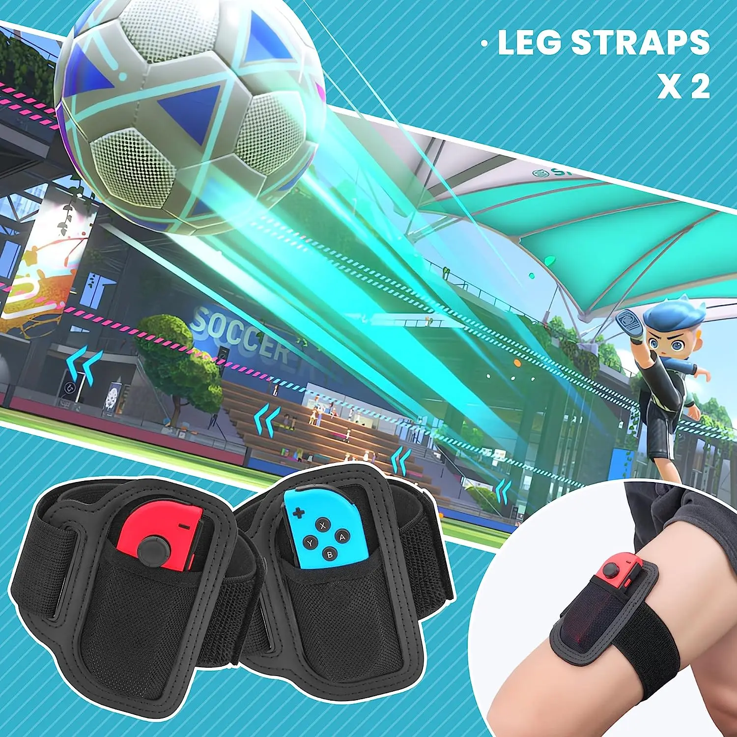 Imagem -04 - Nintendo Switch Oled Acessórios Esportivos Kit 10 em Jogo Acessórios Bundle