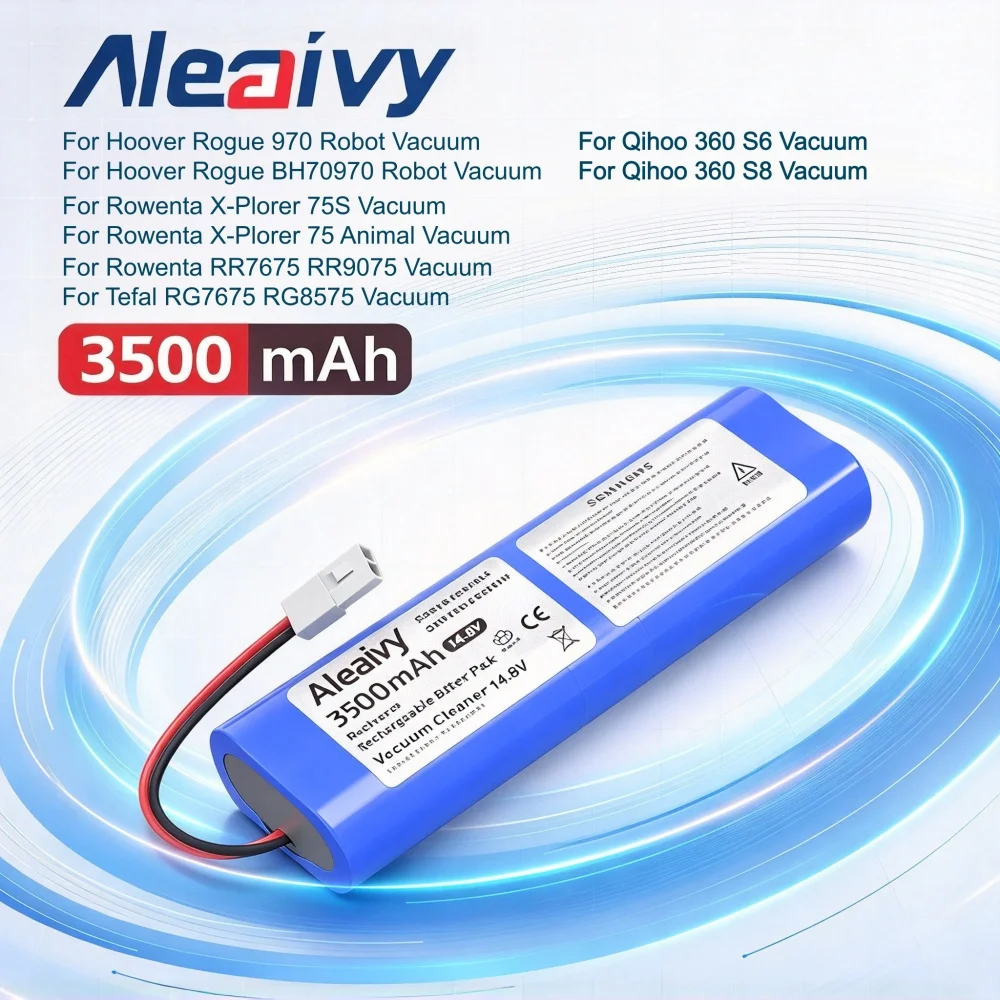 14.8V 3500mAh Li-ion Battery For Hoover Rogue 970 BH70970 Rowenta X-Plorer 75 Animal 75s Tefal RG7675 RG8575 Qihoo 360 S6 S8