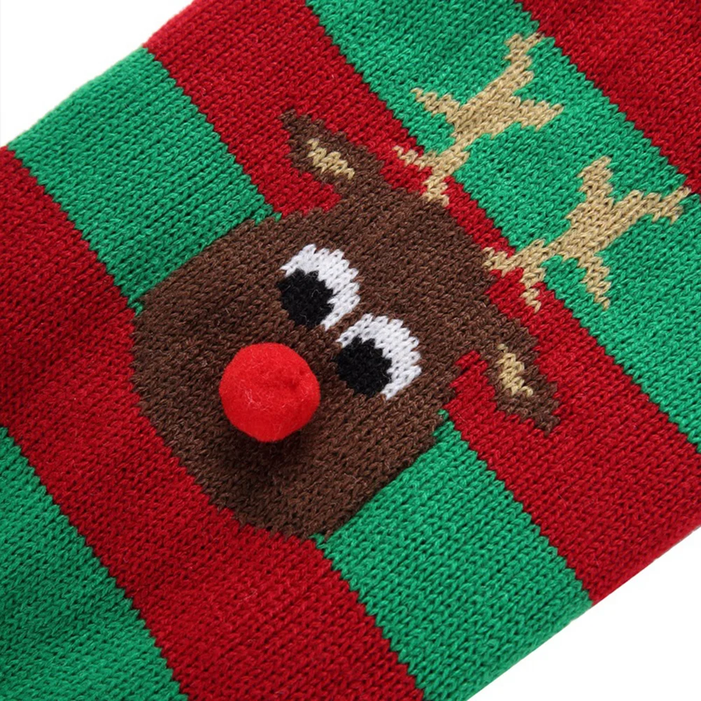 

New Year Christmas Dog Sweater Red Green Size Stripe Pet Clothes Warm Party Costume for Puppy Outdoor Walk Jogging