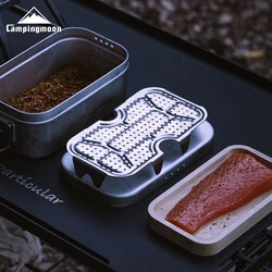 CAMPINGMOON Outdoor Camping Aluminum Lunch Box Bottom Net,Thick Stainless Steel Steaming Net for Picnicking,High Steaming Slices