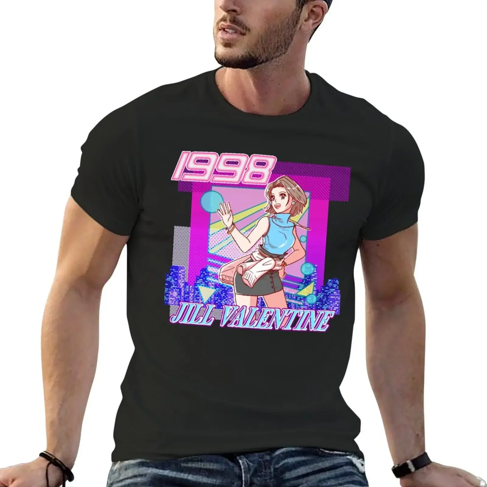 

Women Men Vaporwave Jill Valentine Gifts Music Fans T-Shirt sweat cotton graphic tees quick drying mens t shirts casual stylish