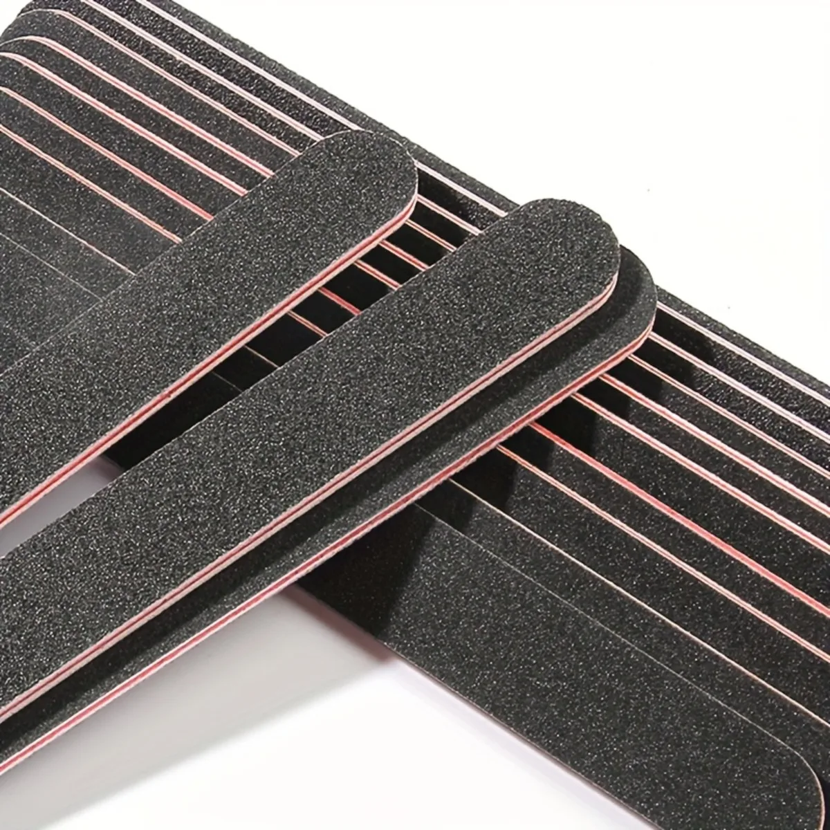 

Professional individual nail file set, 8-piece set, black matte nail tools and filing files, washable individual nail files.
