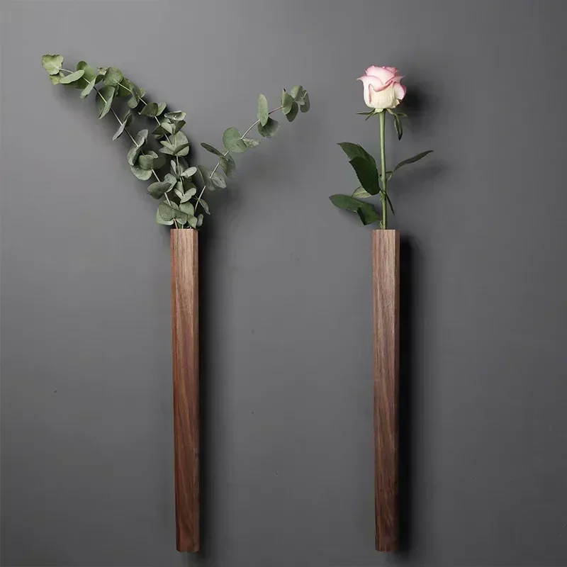 Wandbehang Vase Home Wand dekoration Veranda Wohnzimmer böhmischen Stil Holz Massivholz Blume