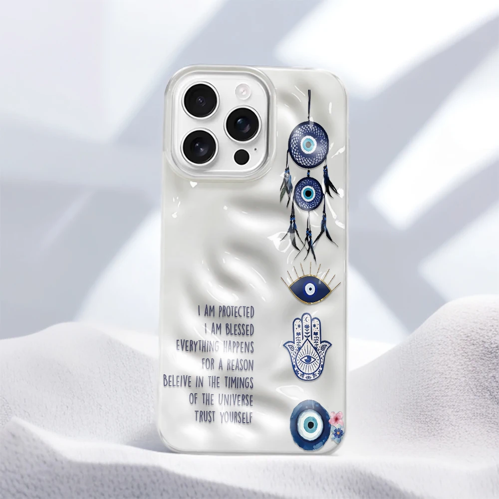 Coque de téléphone en TPU souple et lisse, motif œil maléfique, esthétique mystique et tendance, pour iPhone 17 16 15 14 13 12 11 Pro Max Plus Air