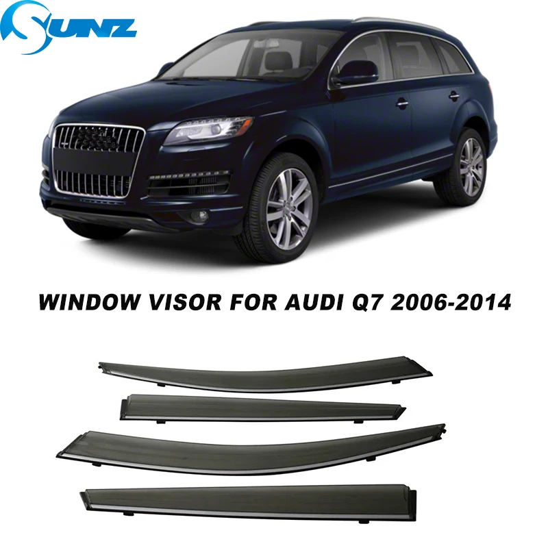 Car Window Visor For Audi Q7 MK1-4L 2006 2007 2008 2009 2010 2011 2012 2013 2014 Side Window Wind Deflector Visor Rain Guard