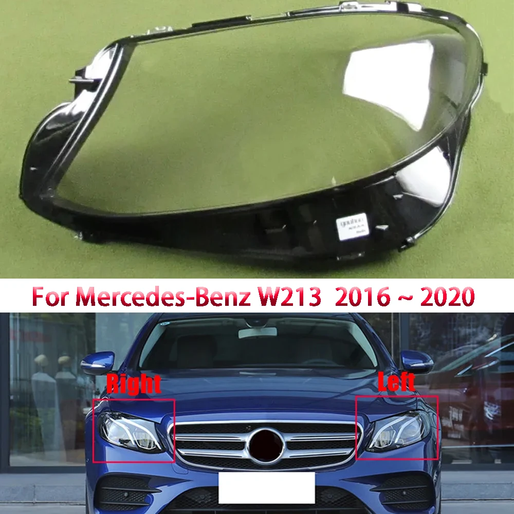 

Front Headlight Cover Transparent Lampshades Plexiglass Lens For Mercedes-Benz W213 E200L E300L E320L 2016 2017 2018 2019 2020