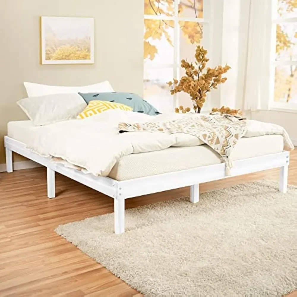 

Linda 14 Inch Twin XL Solid Wood Platform Bed Frame No Squeak Bed Frame with Wooden Slats No Box Spring Needed 9 2 Under Storag