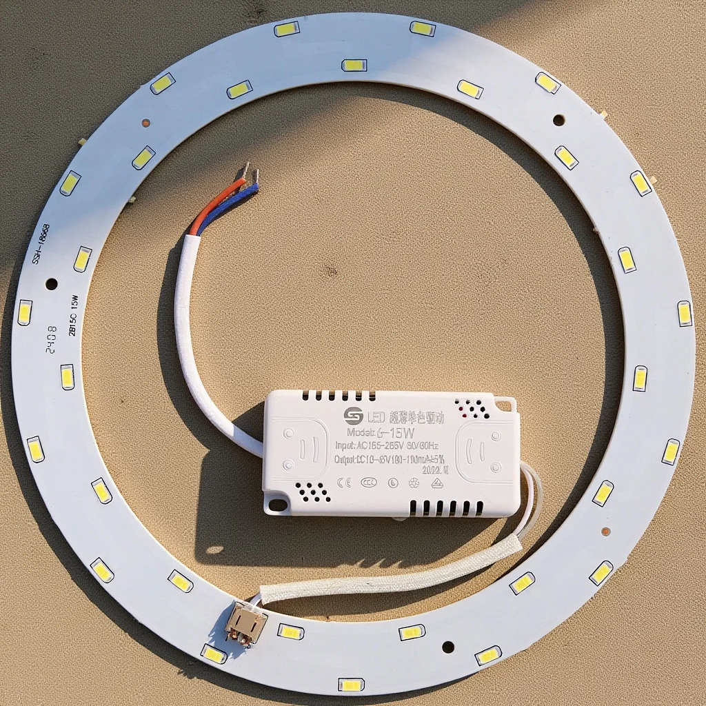 

15W 220V-240V Smd 5730 30-LED Circular Magnetic LED Panel Light for Round Ceiling Lamp Pure White Flush Mount Light Board Kit