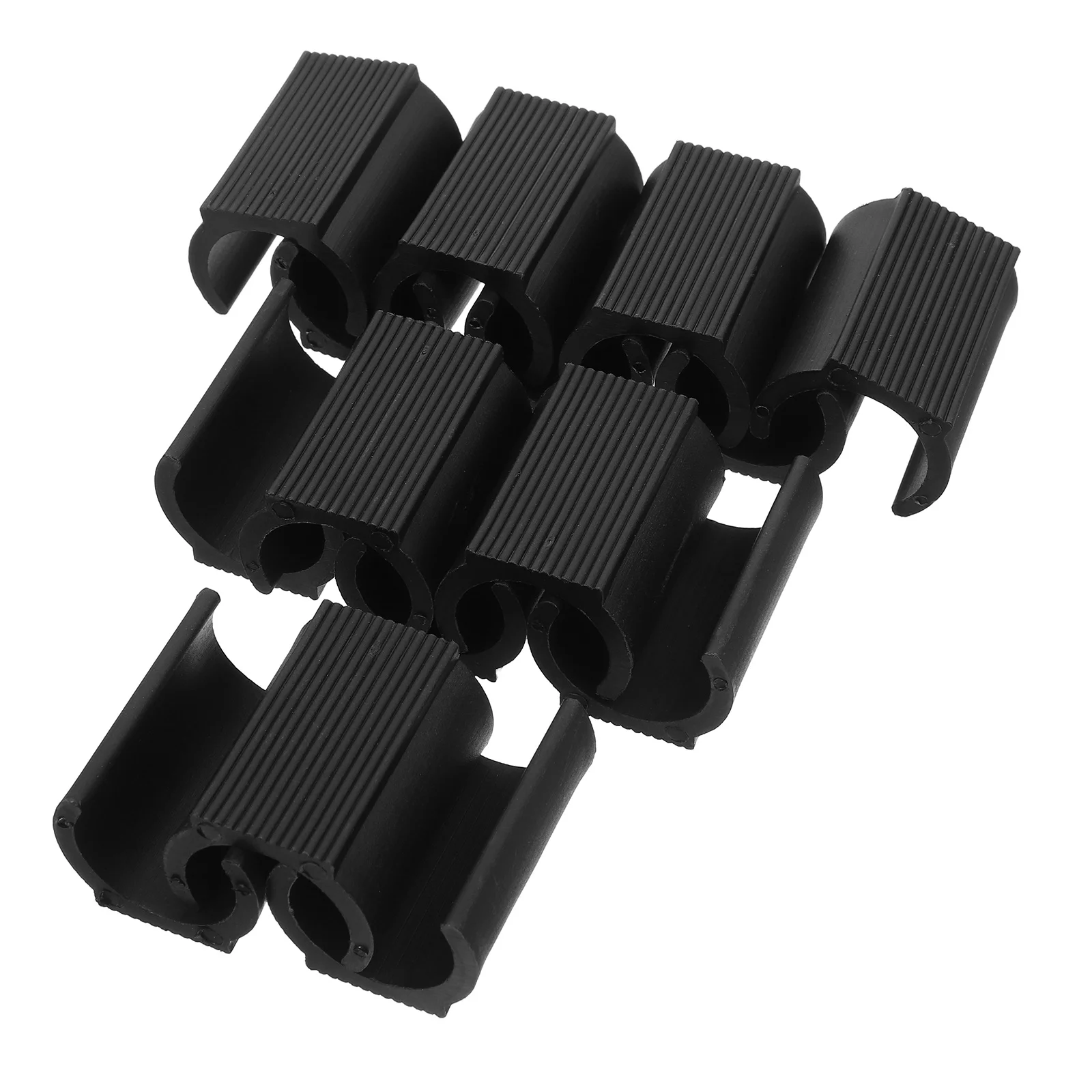 Braçadeiras de tubo de cadeira, 20 peças, plástico em forma de u, antiderrapante, suporte para deslizamento de chão, para escritório, jantar, bar, bancos, móveis, perna