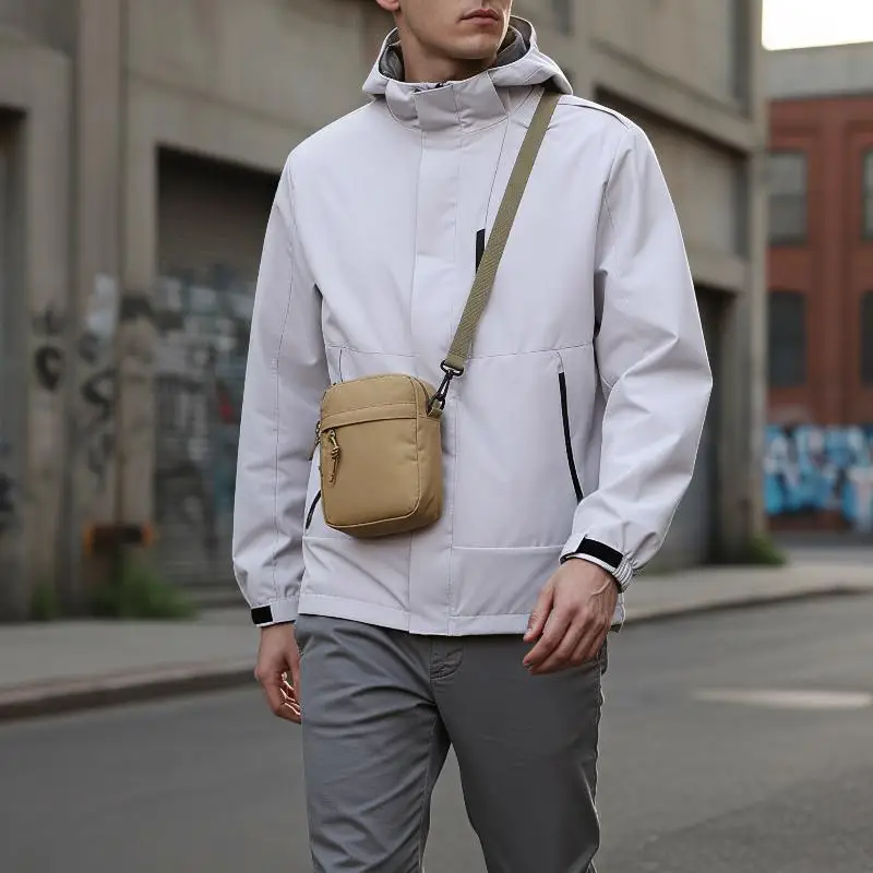 Men's And Women's Single Shoulder Bag Crossbody Bags, Solid-Colored Lightweight Mobile Phone Bags For Travel Photography
