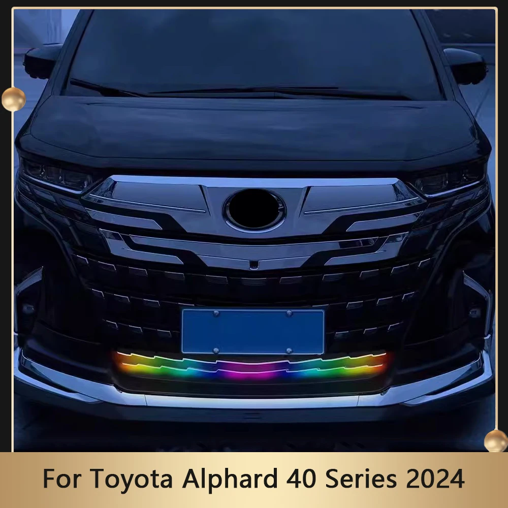 

Car Grille Through Light For Toyota Alphard 40 Series 2024 LED Lighting Front Bumper Decorative Light Guide Strip Bottom Grills