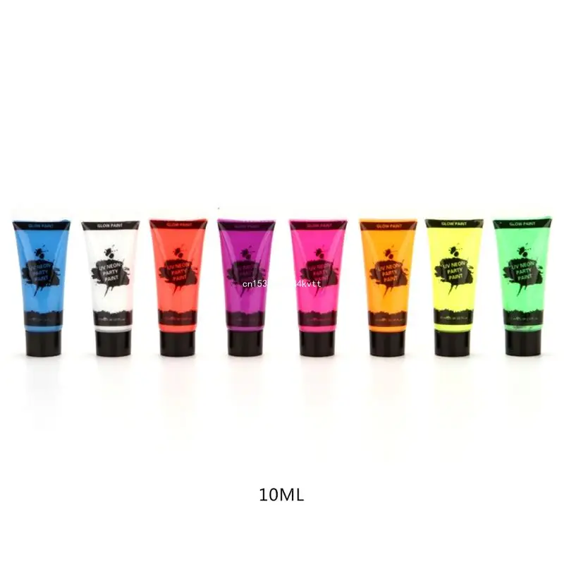 8 Colors Fluorescent Face Body Paint Painting Pigment Makeup Tool Art Drawing for Rave Festival Party Dropship