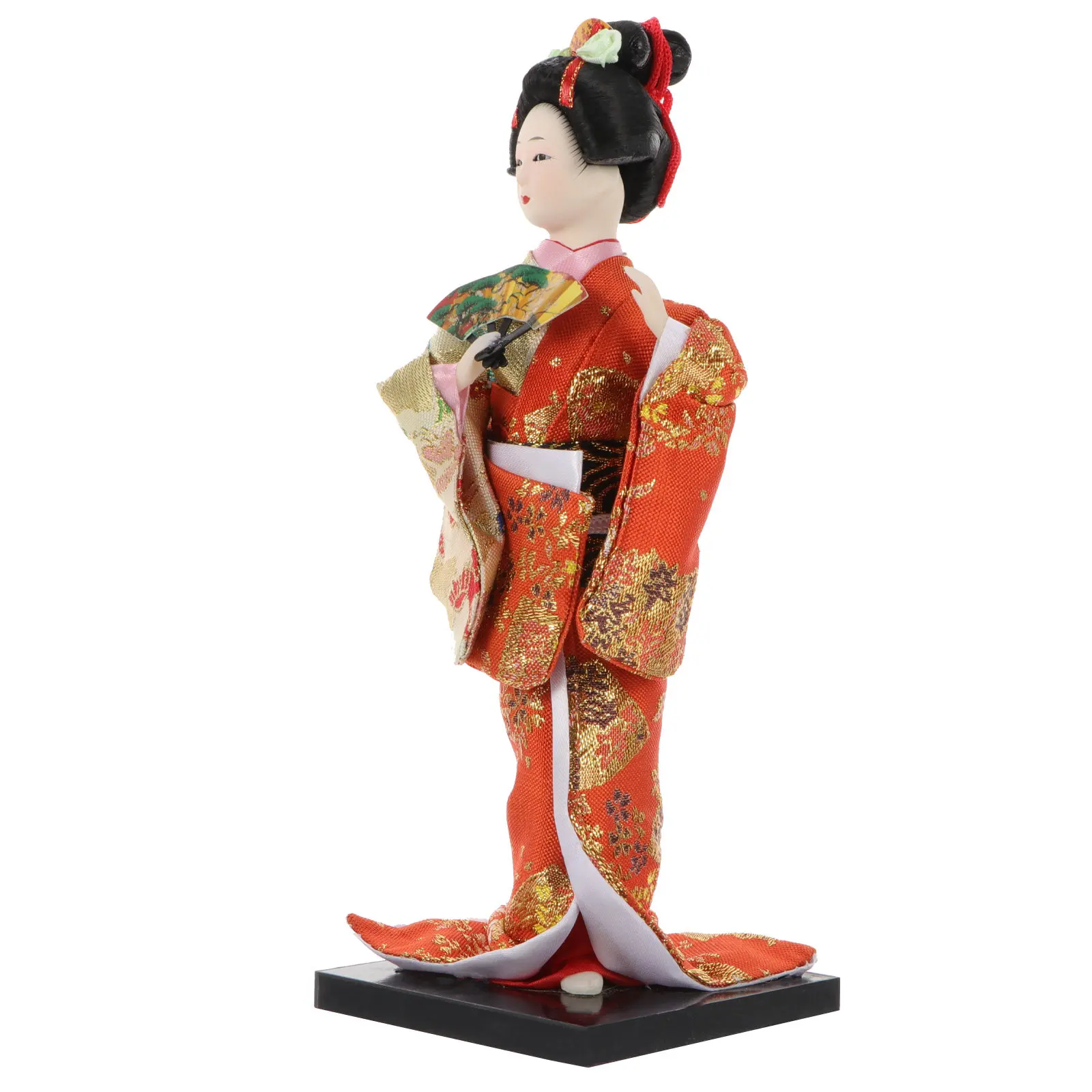 1-個卓上芸者飾り日本美術工芸品シルク装飾デスクトップ装飾品インテリア空間リフレッシュ快適感