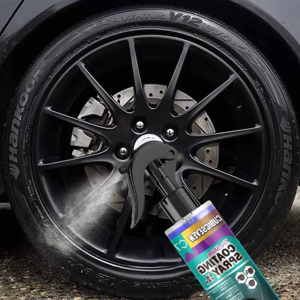 Car Tire Shine Brightener Auto Tire Polish Wheel Type Gloss Spray Tire Polish Sealing Wax Hydrophobic Coating Cleaner Car Wash