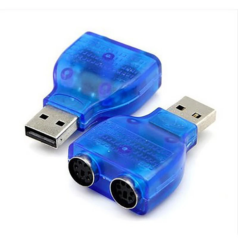 USB to Dual PS2 Adapter Male to Female Cable Converter USB to PS2 Splitter For Keyboard Mouse Dock Adapter for PC Computer