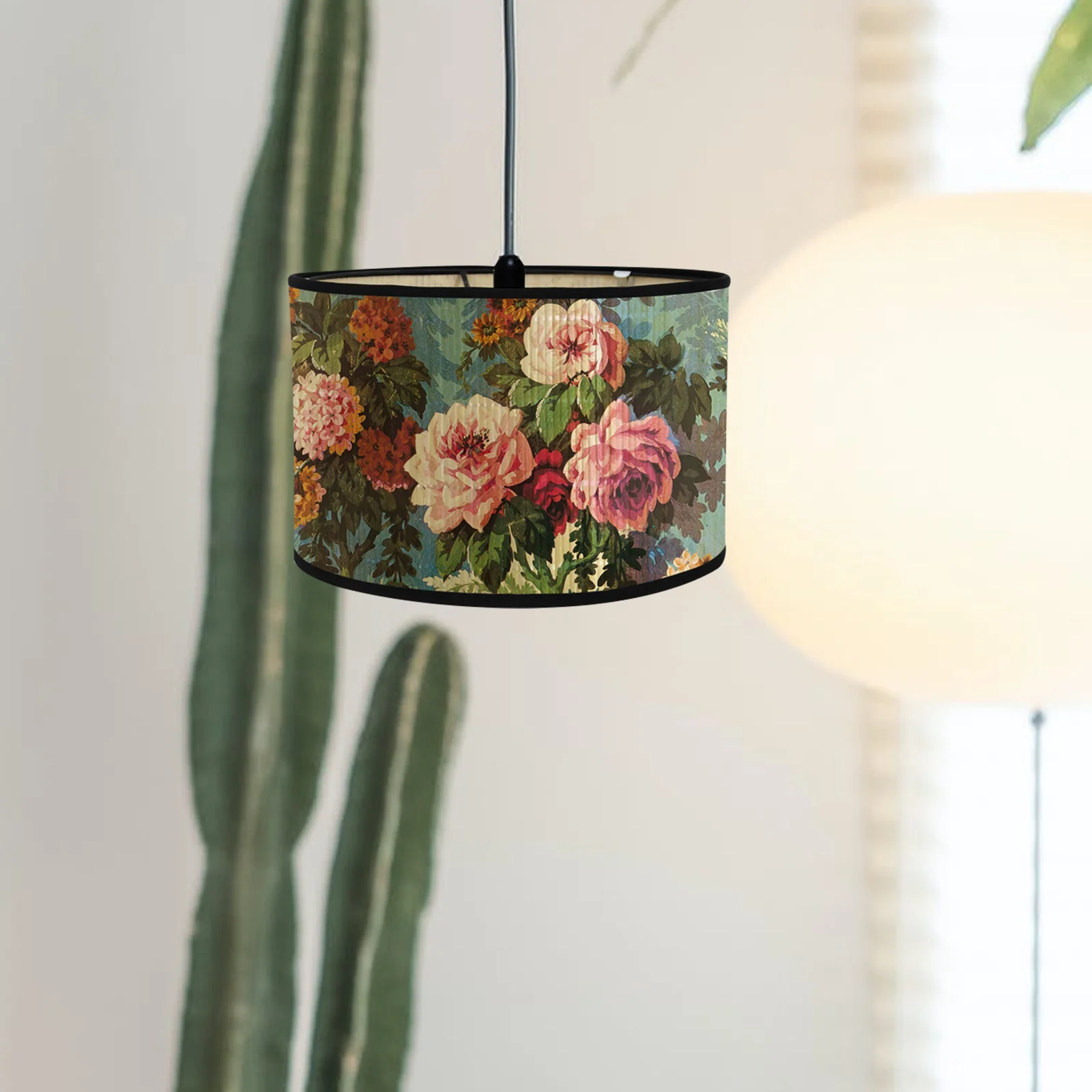 Lampshade Practical Light Home Decor Flowery Pattern Bulbs Ceiling Bedroom Household Accessory Simple Halloween