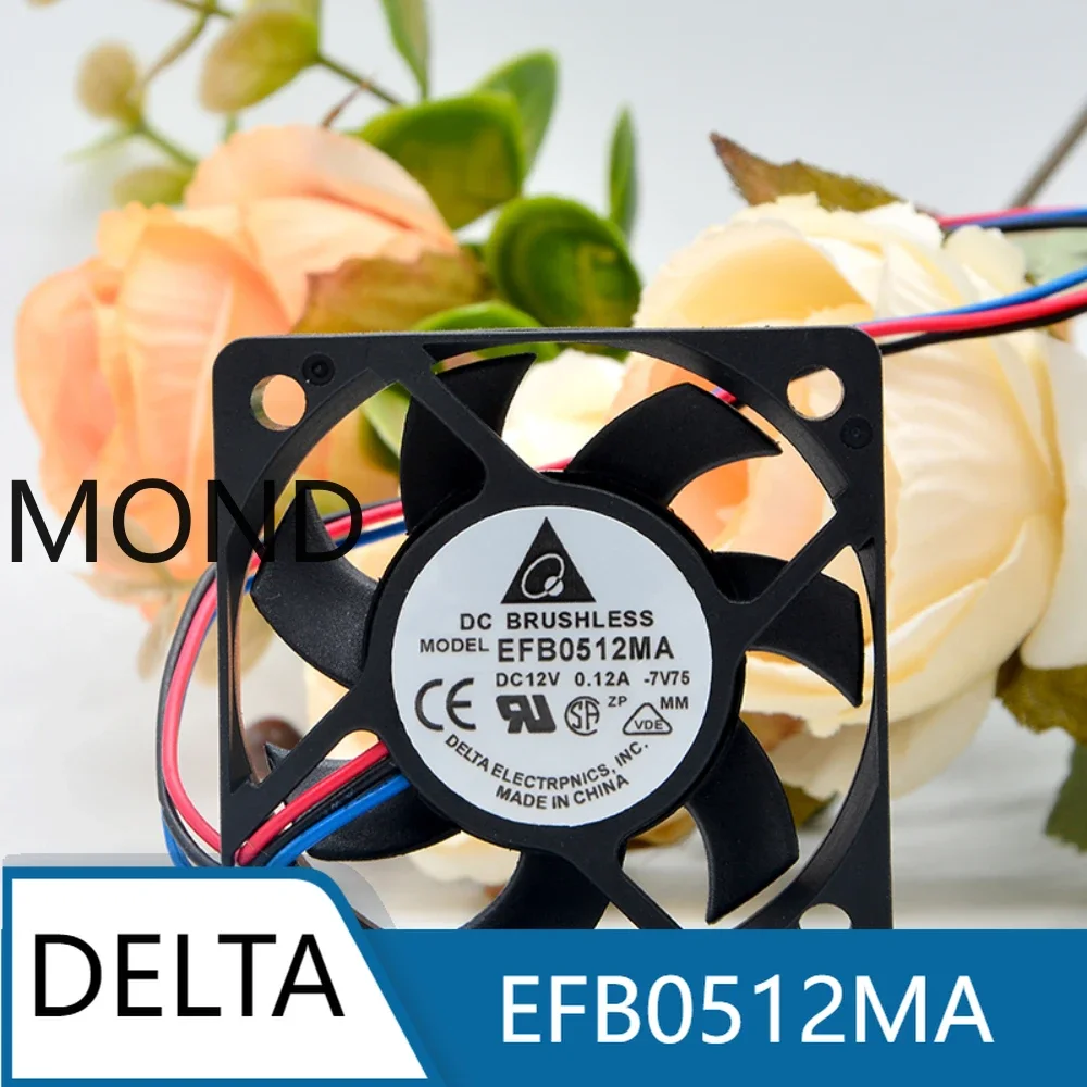 

Delta EFB0512MA 5010 12V 0.12A Dual Ball CPU Silent Inverter Cooling Fan 50*50*10MM