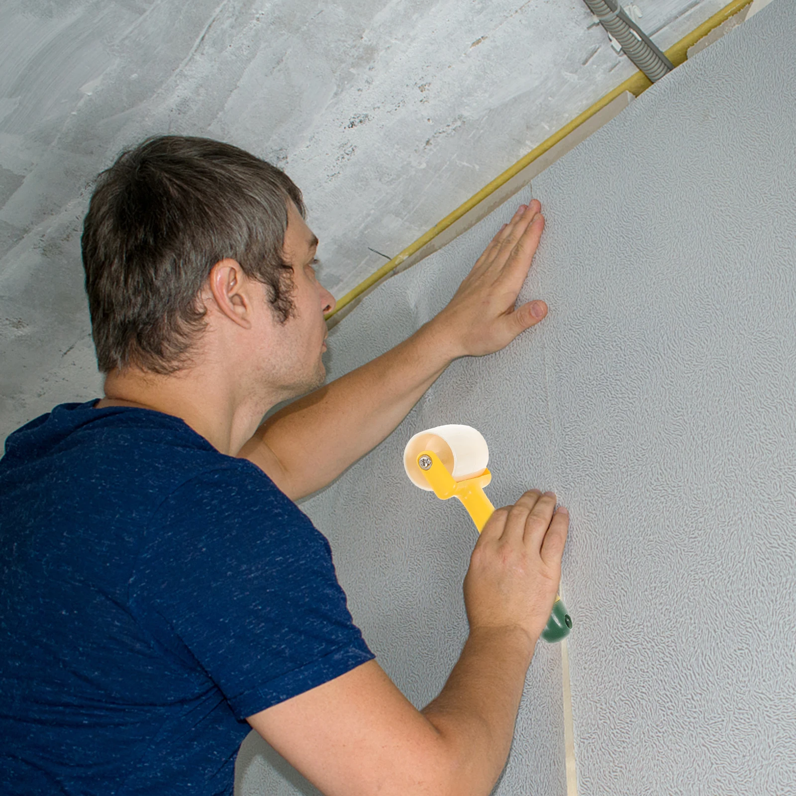 

4 шт. строительный инструмент для обоев, пластиковая ручка, ролик для швов для гладкой виниловой пленки, автомобильное звукоизоляционное прижимное колесо