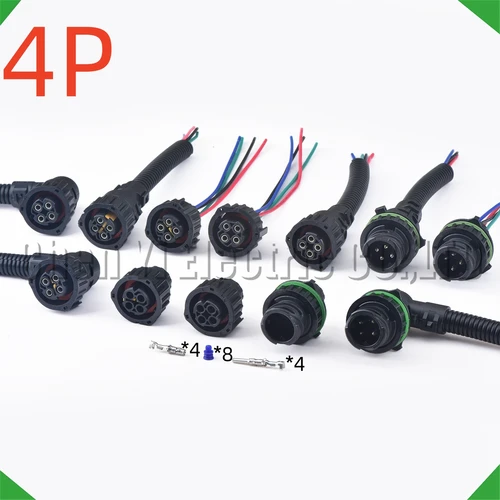 Imagen 1 del producto Conector impermeable para automóvil de 4 pines, enchufe de arnés de cables con sensor de oxígeno 1- 968968 -1 1- 1813099 -1 967325 -1 1- 967402 -1 1- 967402 -1