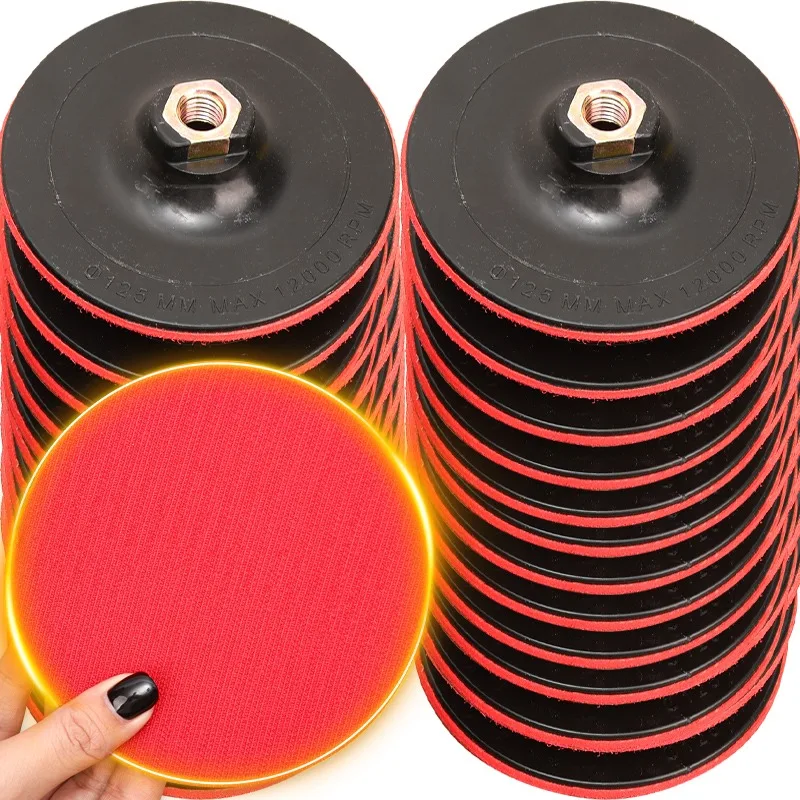 

5/1 шт. пенопластовая пластиковая подложка для угловых шлифовальных машин и шлифовальных машин, подставка для шлифовального диска, шестиугольная гайка, самоклеящиеся полировальные подушечки