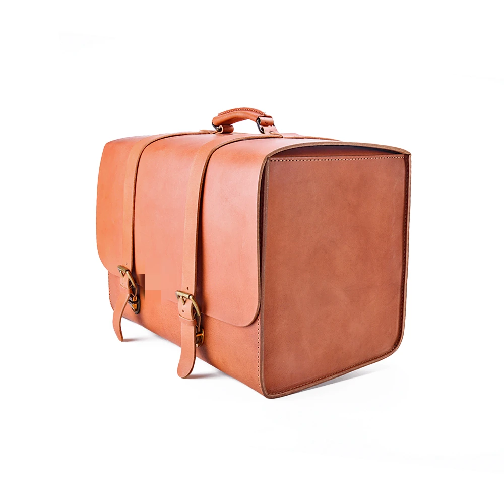 New 100% Leather refined craft for all Classic Soft Top Box Luggage Storage Bag