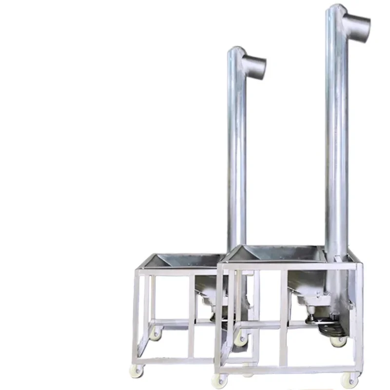 Vertical lifting feeder, auger spiral conveyor, feed pellet small lifting machine, stainless steel spiral dragon