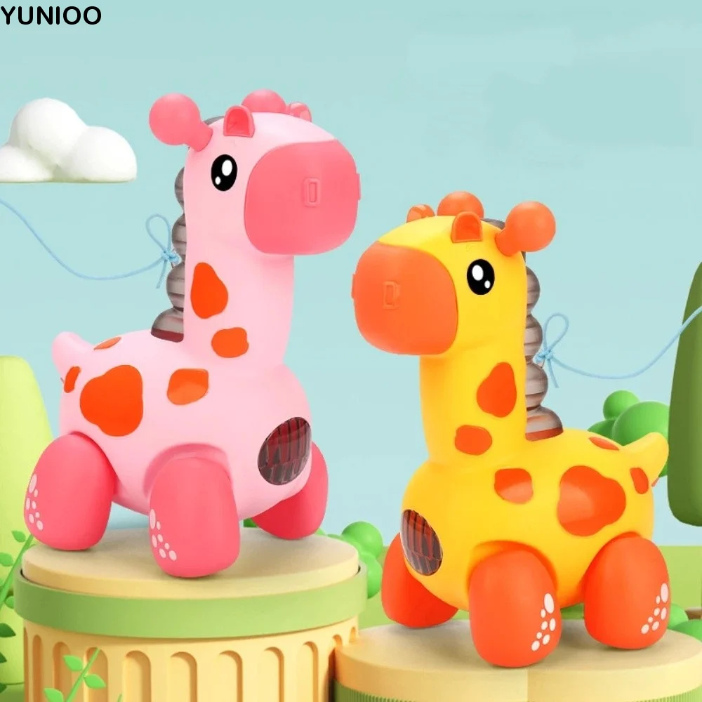 

Sound and Light Giraffe Toys Electric with Leash Electric Doll Plastic Cartoon Early Education Toys Gift Giving