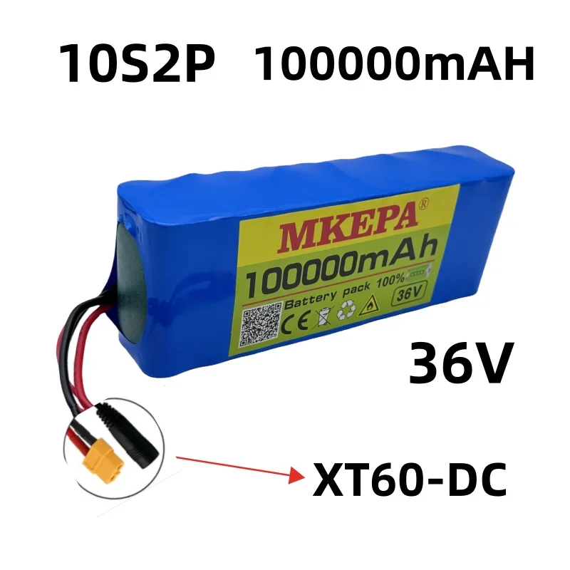 Mkepa 10S 2P 36V 100000Mah 18650 Li-Ion Batterij 1000W Hoog Vermogen En Capaciteit 36V Motorfiets Scooter