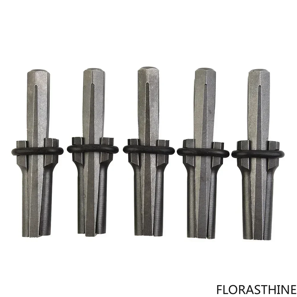 5 Set 9/16 Inch 14mm Stone Splitter Wedge Iron Stone Opener Quarry Tool Chisel Electric Hammer Breaking Carving Tool