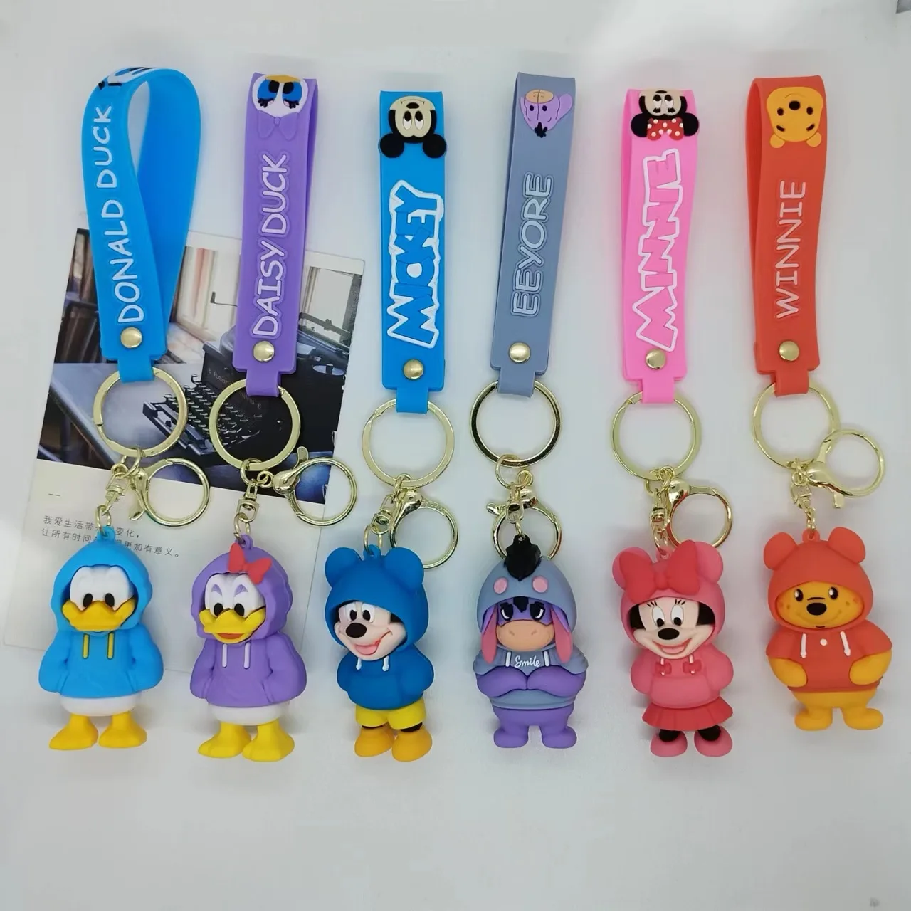 

New Cross-border Creative Cartoon Mickey Series Keychain Bags Car Keychain Accessories Wholesale Personalized Gifts Y2k Fashion