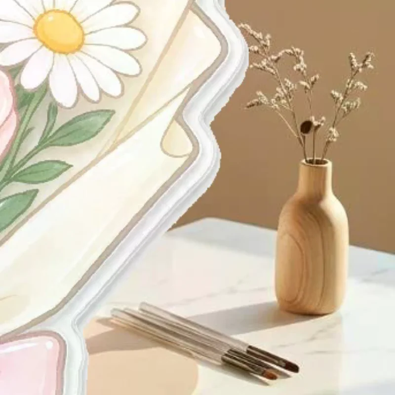 Semi-transparent Acrylic Nail Brush Set 1/9Pcs Professional Nail Art Brushes for DIY Home Manicure Design Beginners
