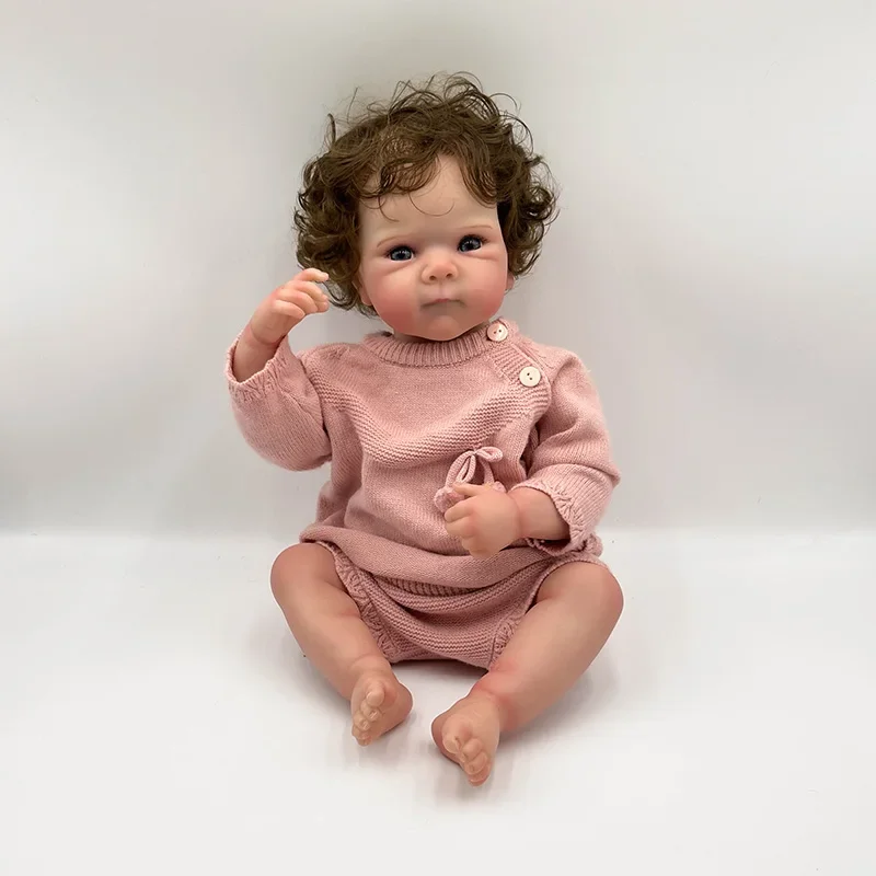 45cm  Reborn Baby Doll Bettie  Lifelike Cuddly Baby Multiple Layers Painting 3D Skin with Hand Root Hair