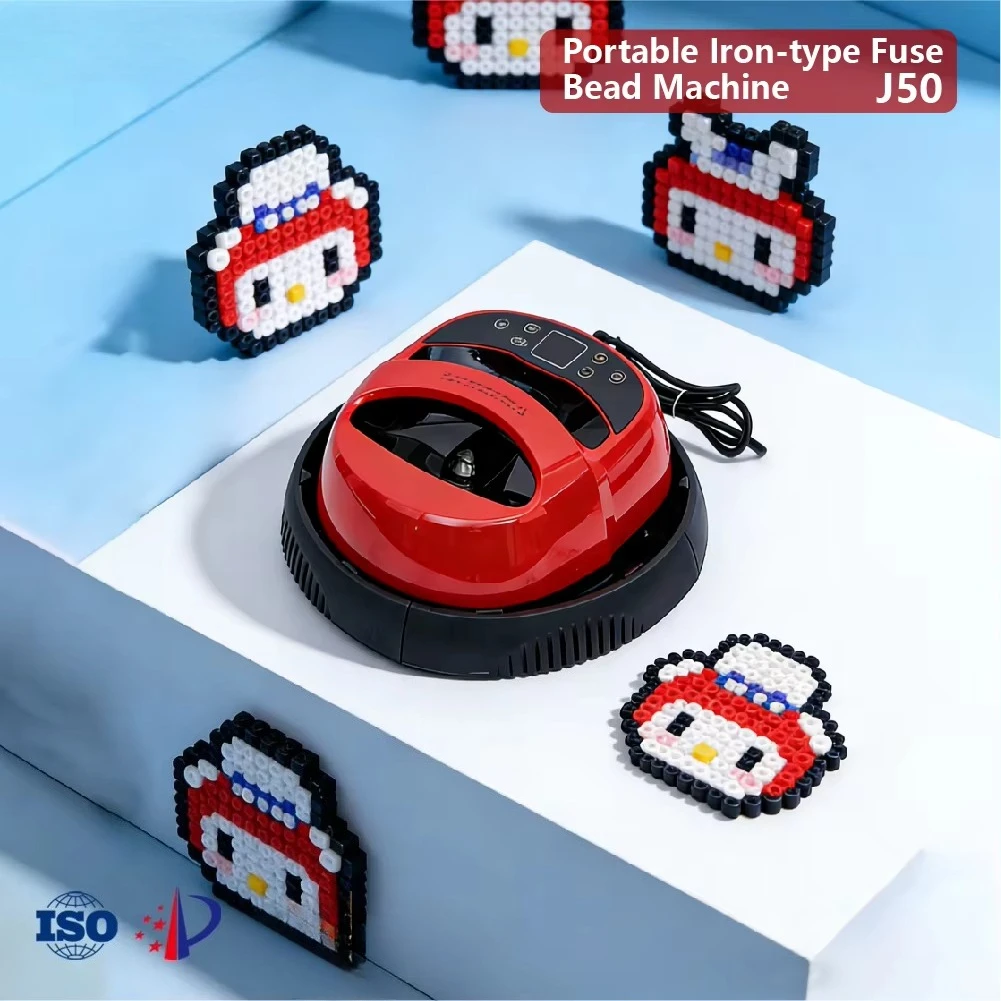 Handheld Mini Heat Press Machine Household Heat Transfer & Label Printing Tool for T-shirts and Fuse Beads