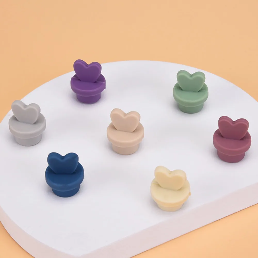 سدادة غبار زجاجة سيليكون قابلة لإعادة الاستخدام ، غطاء أدوات شرب ، أدوات شرب ، ثقب قش زجاجي مزخرف ، سدادة سيليكون #5