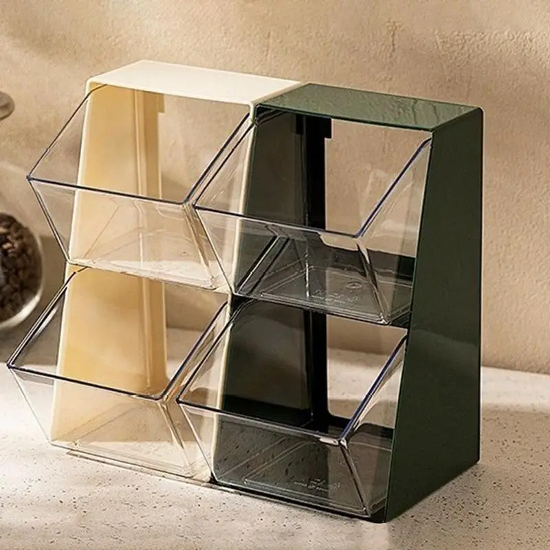 

2-Tier Tea Organizer 2-Tier Tea Bag Organizer For Cabinet Teabag Rack Counter Tea Bag Organizer Storage For Cabinet Coffee Bar