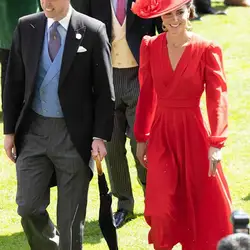 Elegant V-Neck Long Sleeve A-Line Dresses, Kate Princess Red Solid Dress