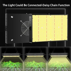 Светодиодный светильник для выращивания Sam-Sung с регулируемой яркостью, 2000 Вт, полный спектр, 572 шт. светодиодов с высоким PPFD для покрытия 3x3 футов, модели овощей и цветения