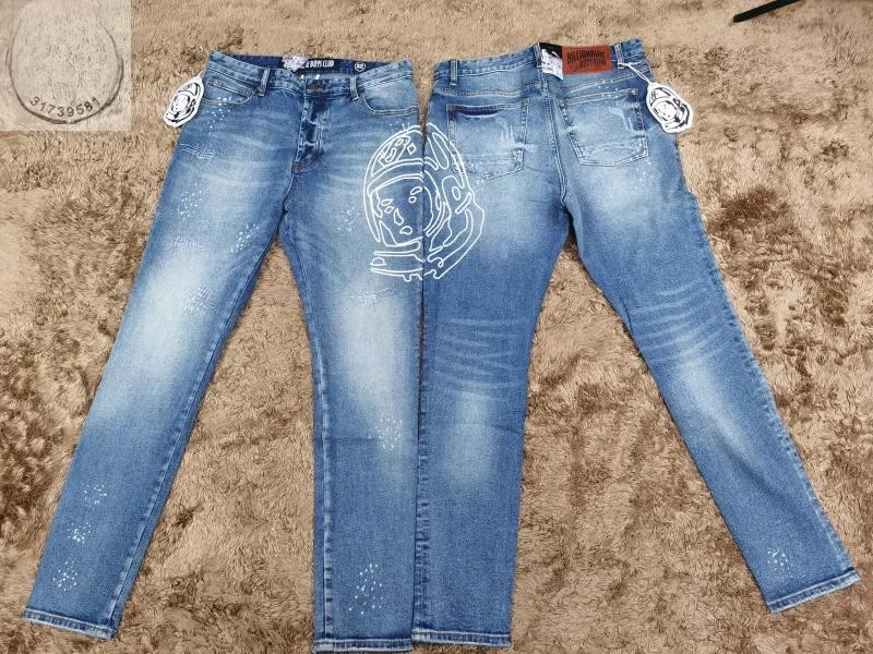 

Youthful Printed Astronaut Head Washed Denim Slim Fit Jeans Elastic Casual Cotton Stretch mid Waist Long Pants for Teens