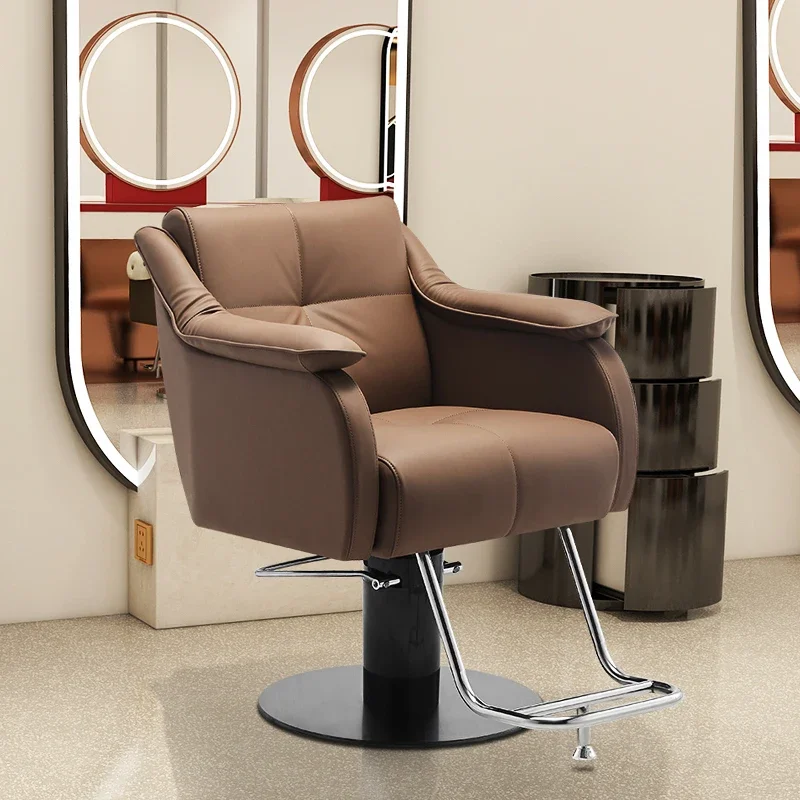 Barbershop Hairdressing Lift Simple Barber Chair Perm Hair Dyeing Comfort Barber Chair Silla De Barbería Salon Furniture GM212