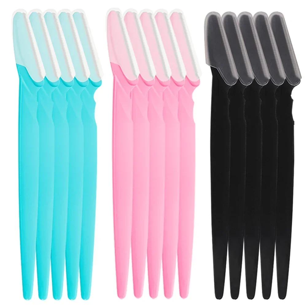 Exfoliating 15Pcs Eyebrow Razor For Women Dermaplaning Tools Multipurpose Facial Razor With Precision Cover Small Makeup Tools