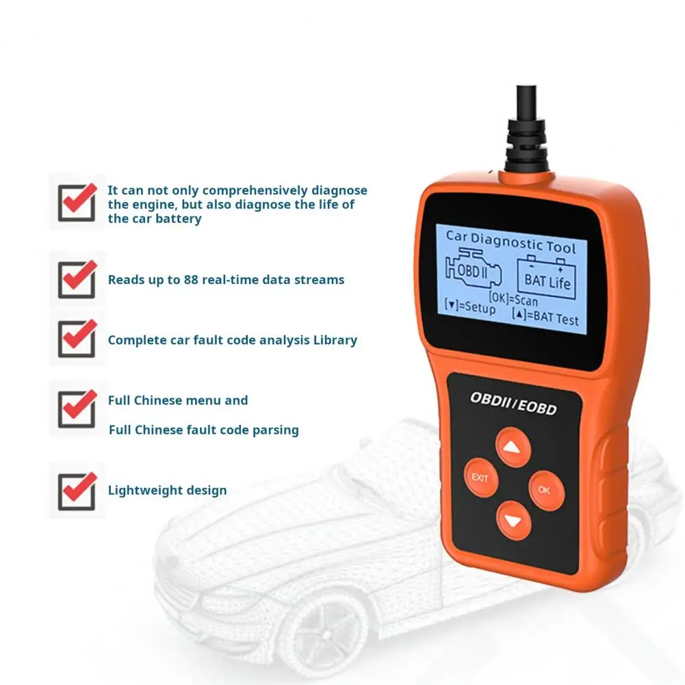 

Engine Code Reader Compact Bluetooth Obd2 Scanner for Car Engine Fault Code Reader with Can Diagnostic Scan Tool for Efficient