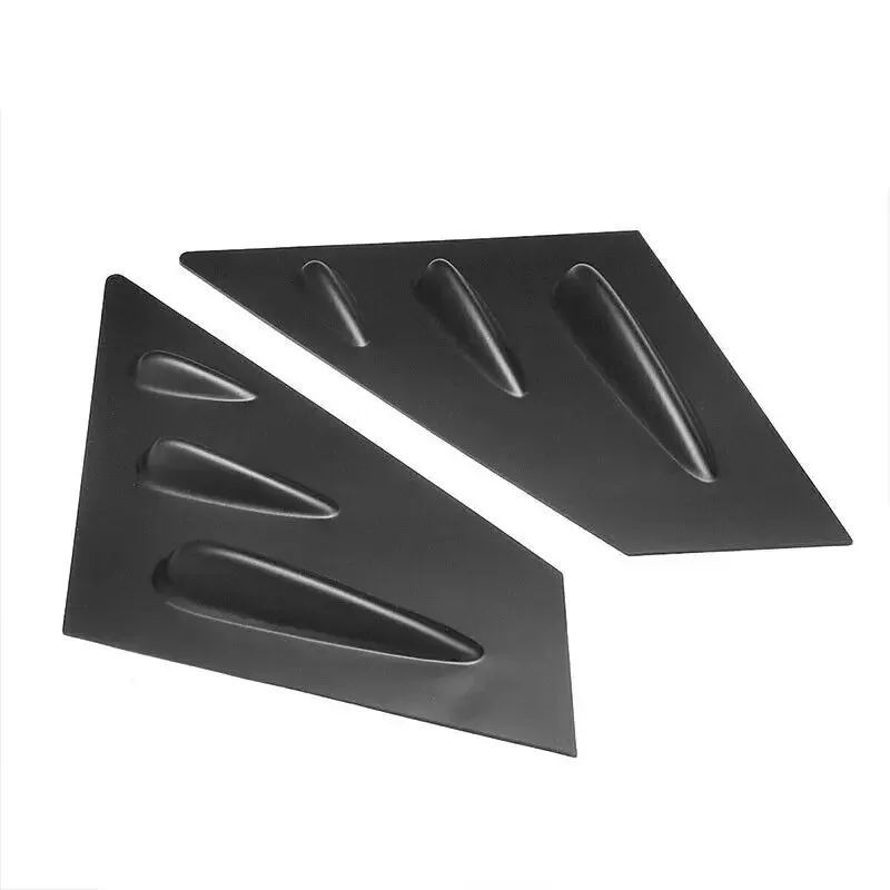 For Subaru WRX STI 2015-2018 Car Front Triangle Window Louver Side Shutter Blind Shades Cover Trim Sticker Vent Carbon Black