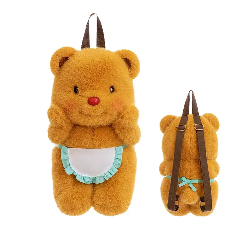 

Plush Bear Backpack Plush Bear Doll Backpack Casual Backpacks Cute Bookbag Cartoon Plush Backpack For Boys Girls