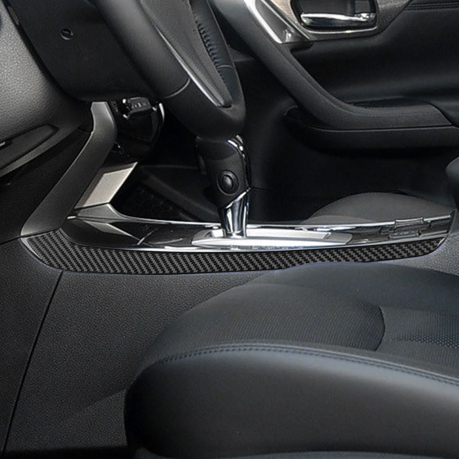 Real Carbon Fiber Car Accessories Gear Side Panel Soft Cover Sticker For Nissan Altima/Teana L33 2013 2014 2015 2016 2017 2018