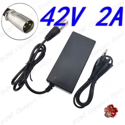 36V Charger 42V 2A electric bike lithium battery charger for 36V lithium battery pack with 3-Pin XLR Socket/connector